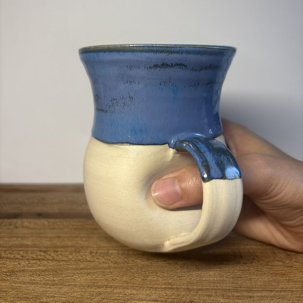 Inky Blue 'Ponder Club' Handmade Mug
